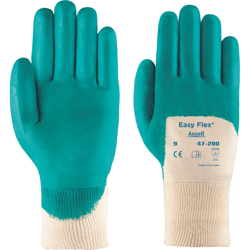 EASY FLEX 47-200 rukavice zelené nitril