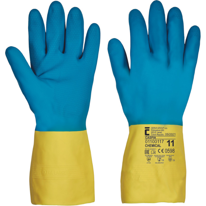 CASPIA rukavice máčené latex a neopren