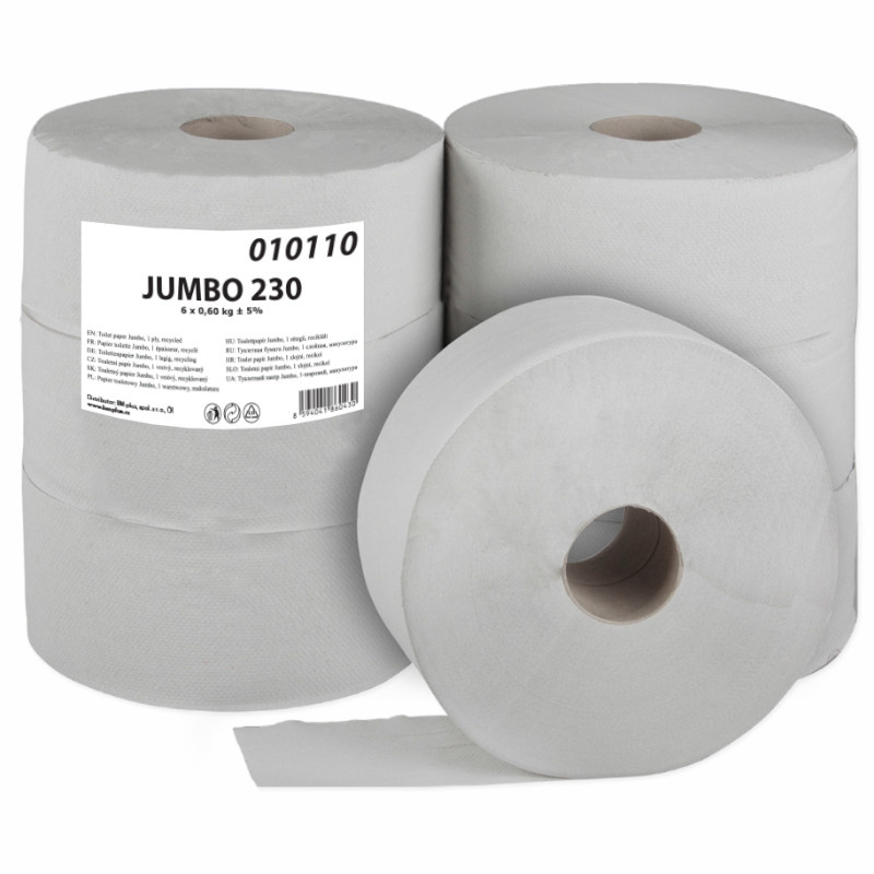 JUMBO 230mm toaletní papír (6ks)