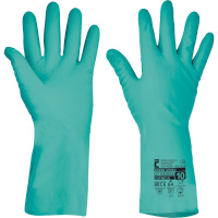 GREBE rukavice nitril 33cm/0,38mm zelené