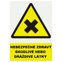 Nebez.zdraví škodl.nebo drážd.látky 297x210mm - plast