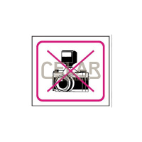 Zákaz fotografování - symbol - 100x90mm samolepka
