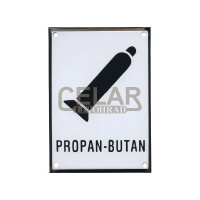 Propan Butan 150x210mm - smaltovaná tabulka