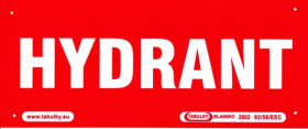 HYDRANT (nápis) 210x87mm - plast