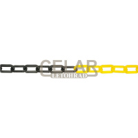 Řetěz plast 6mm/25m JSP - černá/žlutá