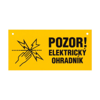 POZOR! Elektrický ohradník 200x100 mm OBOUSTR.- plast