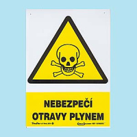 Nebezpečí otravy plynem 210x297 mm - plast