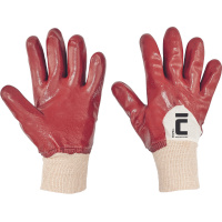REDPOL rukavice polomáčené PVC červené - 10