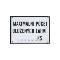 Maximální počet uložených láhví 210x149mm - smalt.tab.