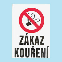 Zákaz kouření 210x300mm - plast