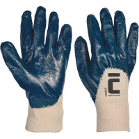 HARRIER rukavice polomáčené nitril modré